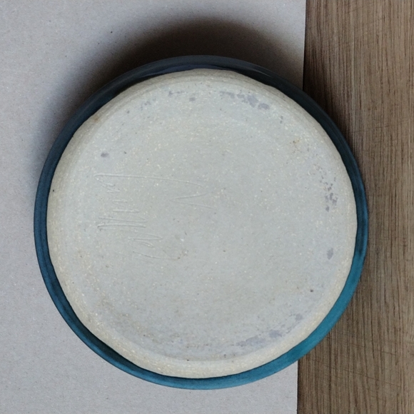 Teal Blue Glazed Studio Ceramic Trinket Dish - Picture 7 of 10